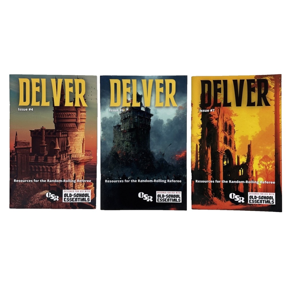 Delver LOT Issue #4 #6‎ #7 Old School Essentials